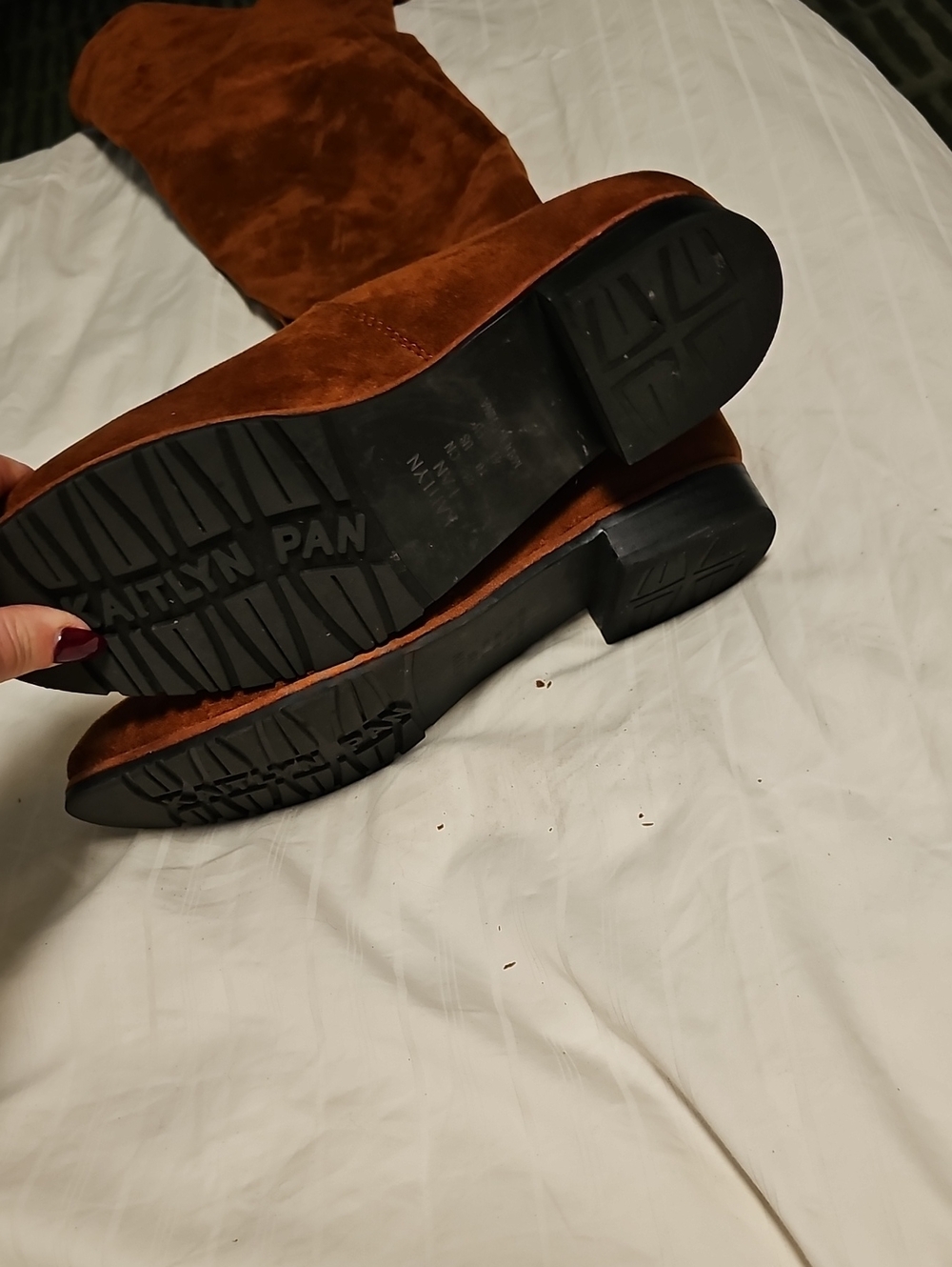 Kaitlyn Chestnut Brown Over-the-Knee Suede Boots